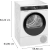 Siemens iQ500 WQ33G2D41 asciugatrice a libera installazione a carica frontale 9 kg bianca