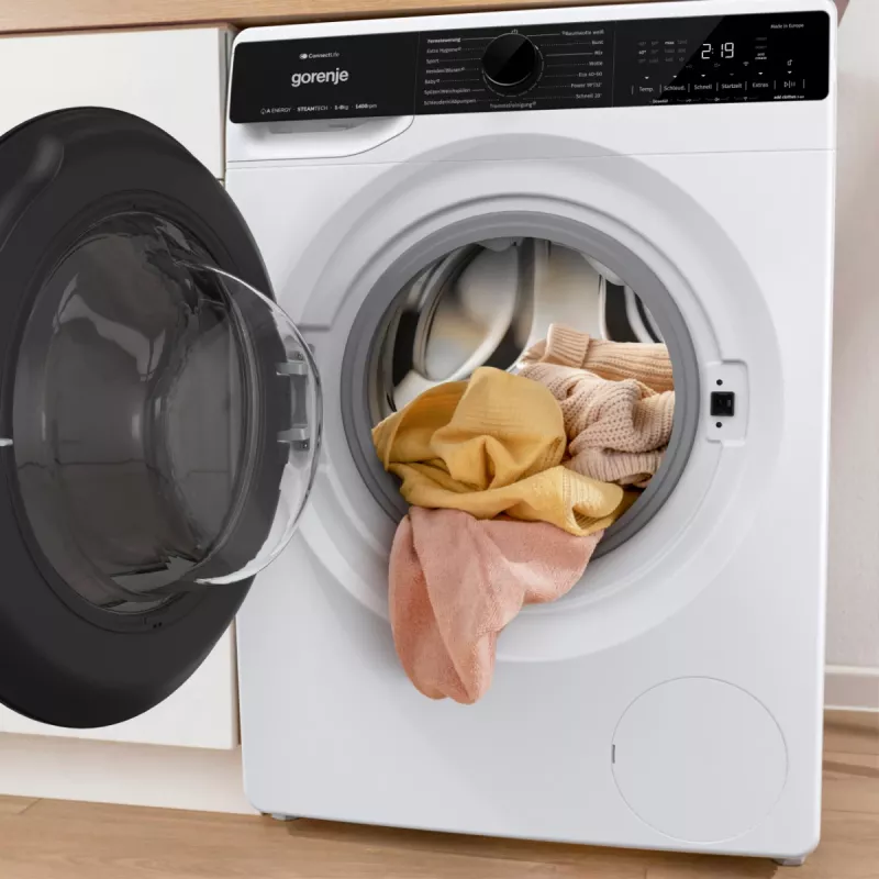 Lavatrice Gorenje WPNA84A2TS a carica frontale 8 kg 1400 giri/min nero, bianco