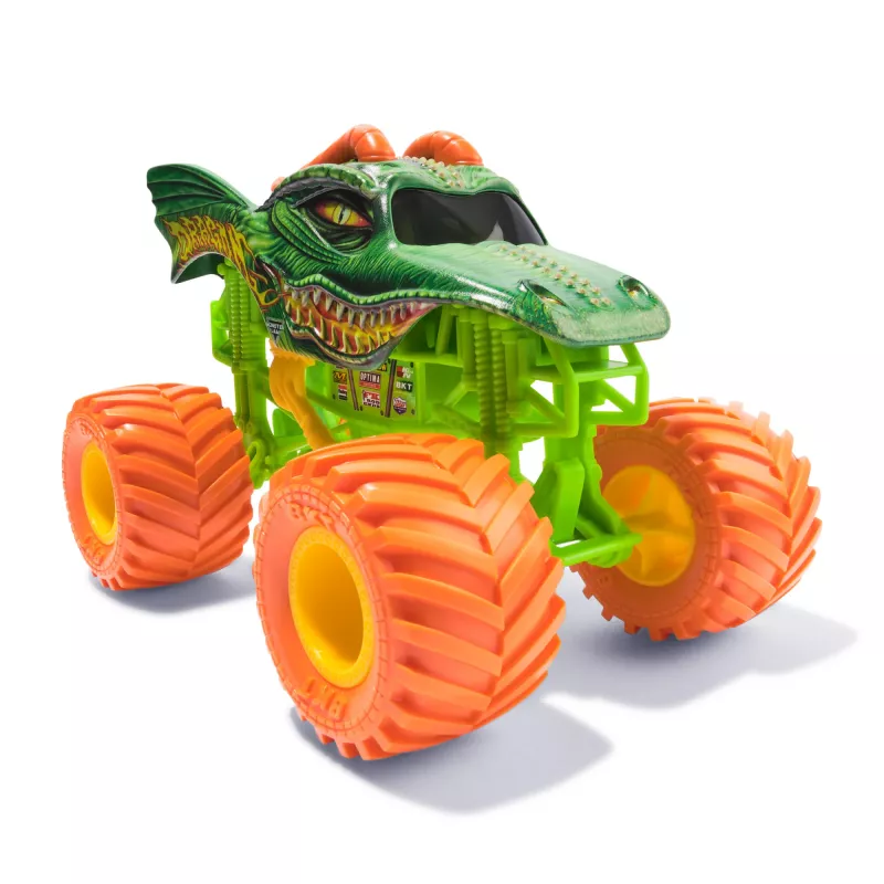 Monster Jam, monster truck Dragon ufficiale, veicolo da collezione in pressofusione, scala 1:24, giocattolo per bambini e bambine da 3 anni
