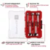 Set di punte Forstner Einhell-KWB 5 pz., rosso/trasparente, gambo 1/4 pollice, M-CASE (MPN 706003)