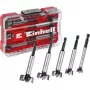 Set di punte Forstner Einhell-KWB 5 pz., rosso/trasparente, gambo 1/4 pollice, M-CASE (MPN 706003)
