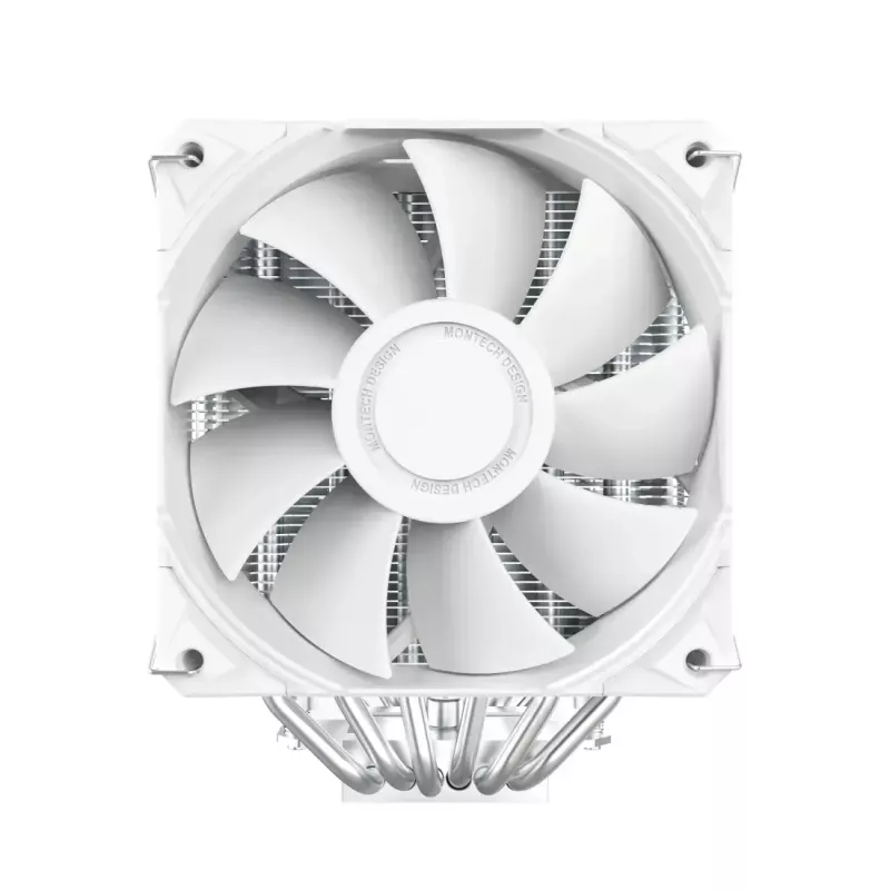 Dissipatore per CPU Montech NX600 (bianco) con ventola da 120 mm, dissipatore ad aria compatibile per processori desktop