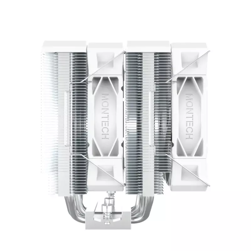 Dissipatore per CPU Montech NX600 (bianco) con ventola da 120 mm, dissipatore ad aria compatibile per processori desktop