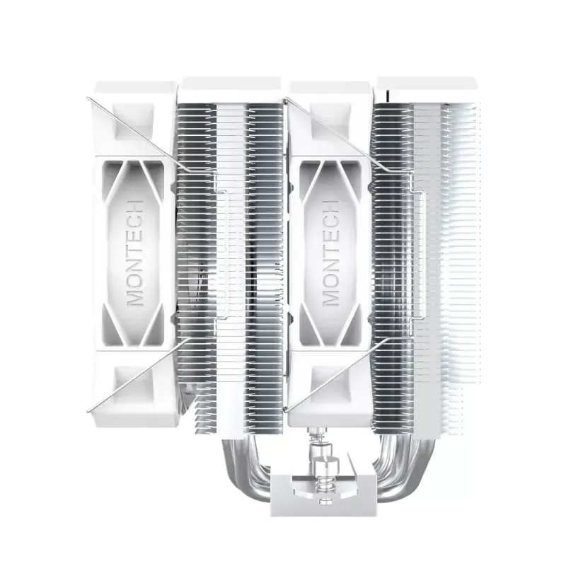 Dissipatore per CPU Montech NX600 (bianco) con ventola da 120 mm, dissipatore ad aria compatibile per processori desktop