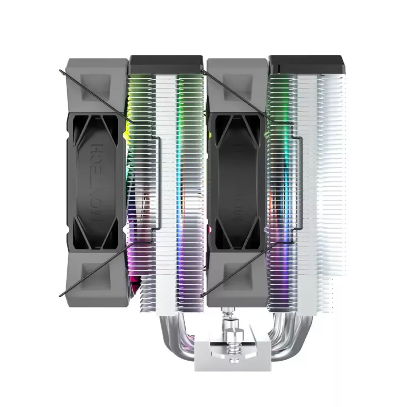 Dissipatore per CPU Montech NX600 ARGB, nero, ventola da 120 mm, illuminazione ARGB