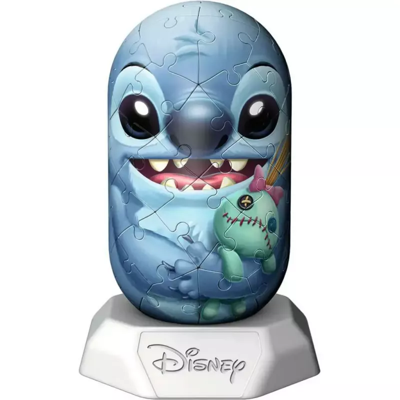 Puzzle 3D Ravensburger Disney Stitch Hylkies — figura 3D a forma di personaggio di Ravensburger