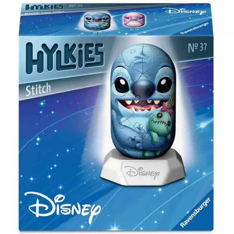 Puzzle 3D Ravensburger Disney Stitch Hylkies — figura 3D a forma di personaggio di Ravensburger