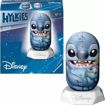 Puzzle 3D Ravensburger Disney Stitch Hylkies — figura 3D a forma di personaggio di Ravensburger