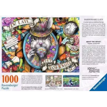 Puzzle Ravensburger Fashionably Late — 1000 pezzi, formato orizzontale, 700 × ? mm