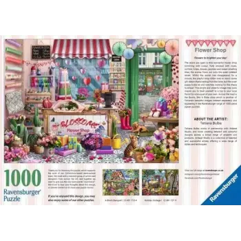 Puzzle Ravensburger Blossoms Flower Shop 1000 pezzi, larghezza 700 mm