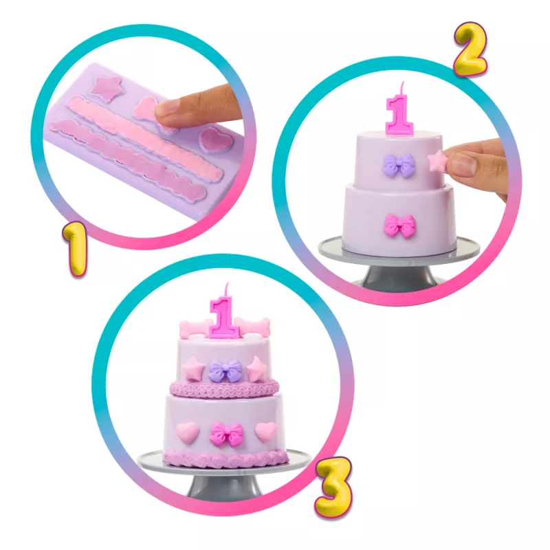 Barbie Party Unboxed Pet Birthday Series bambola e accessori, set fiocchi di compleanno con 10 sorprese