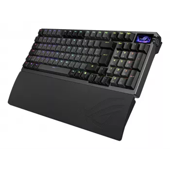 Tastiera meccanica da gaming ASUS ROG Azoth 96 HE — 96% QWERTZ, USB + RF Wireless + Bluetooth, switch meccanici magnetici, RGB, nero