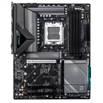 Scheda madre GIGABYTE X870E EAGLE X3D WIFI7 - supporta CPU AMD Ryzen 9000, VRM digitale 14+2+2 fasi, fino a 9000Hz DDR5 (OC), 1xPCIe 5.0 + 3xPCIe 4.0, Wi-Fi 7, 5GbE LAN, USB 4