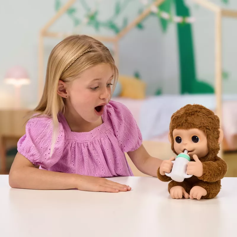 Moose Toys My Baby Monkey Mango, bambino/bambina, 4 anni, effetti luminosi, con suono
