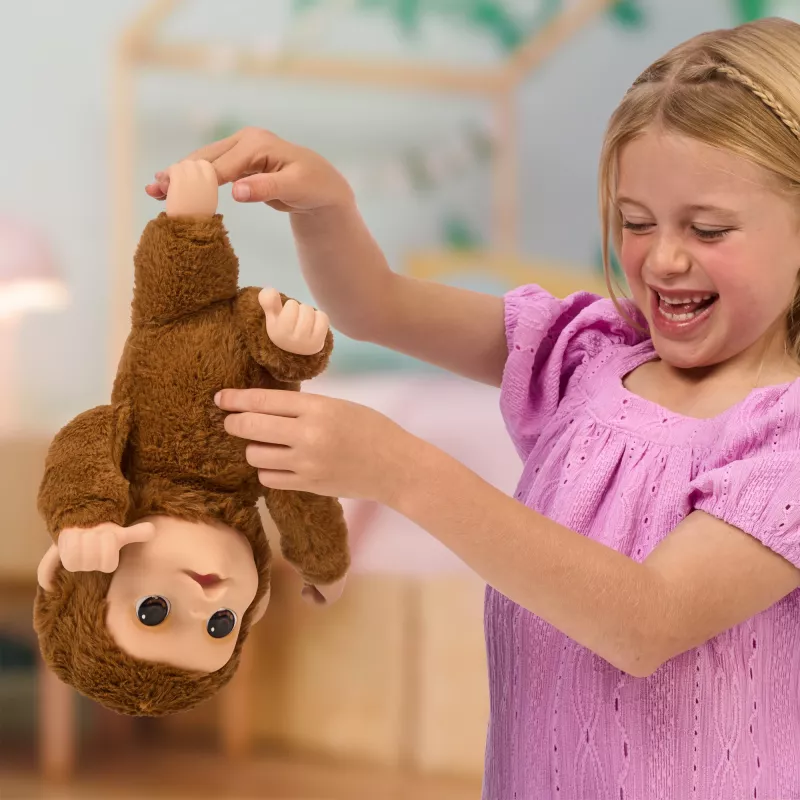 Moose Toys My Baby Monkey Mango, bambino/bambina, 4 anni, effetti luminosi, con suono