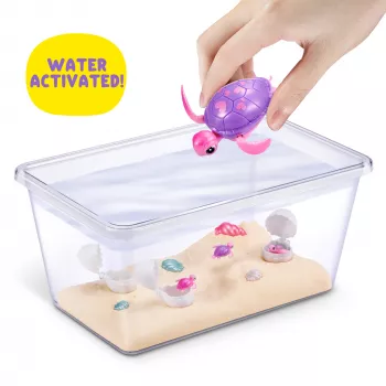 Zuru Pets Alive Mommy Turtle Surprise giocattolo interattivo, multicolore, batteria LR44