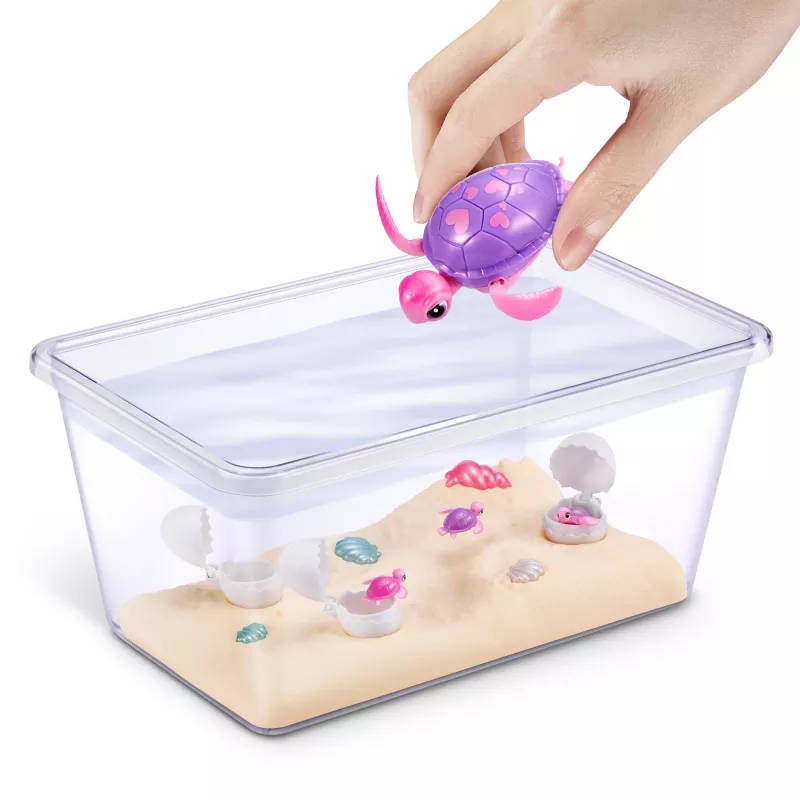 Zuru Pets Alive Mommy Turtle Surprise giocattolo interattivo, multicolore, batteria LR44