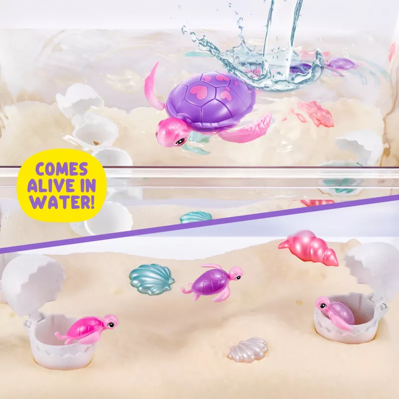 Zuru Pets Alive Mommy Turtle Surprise giocattolo interattivo, multicolore, batteria LR44