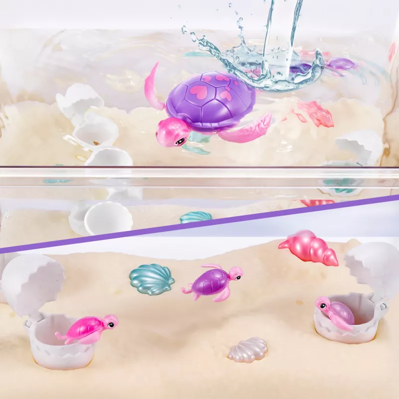 Zuru Pets Alive Mommy Turtle Surprise giocattolo interattivo, multicolore, batteria LR44
