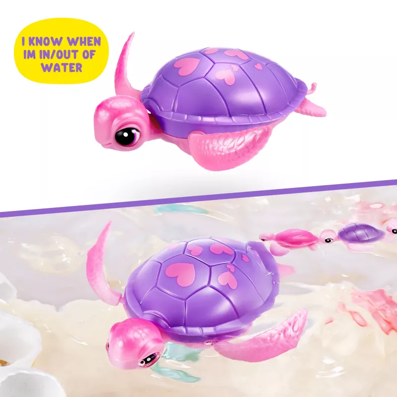 Zuru Pets Alive Mommy Turtle Surprise giocattolo interattivo, multicolore, batteria LR44