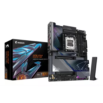 Scheda madre GIGABYTE X870E AORUS MASTER X3D - supporta CPU AMD Ryzen 9000, VRM digitale 18+2+2 fasi, fino a 9000Hz DDR5 (OC), 2xPCIe 5.0 + 3xPCIe 4.0, Wi-Fi 7, 10GbE LAN, USB 4