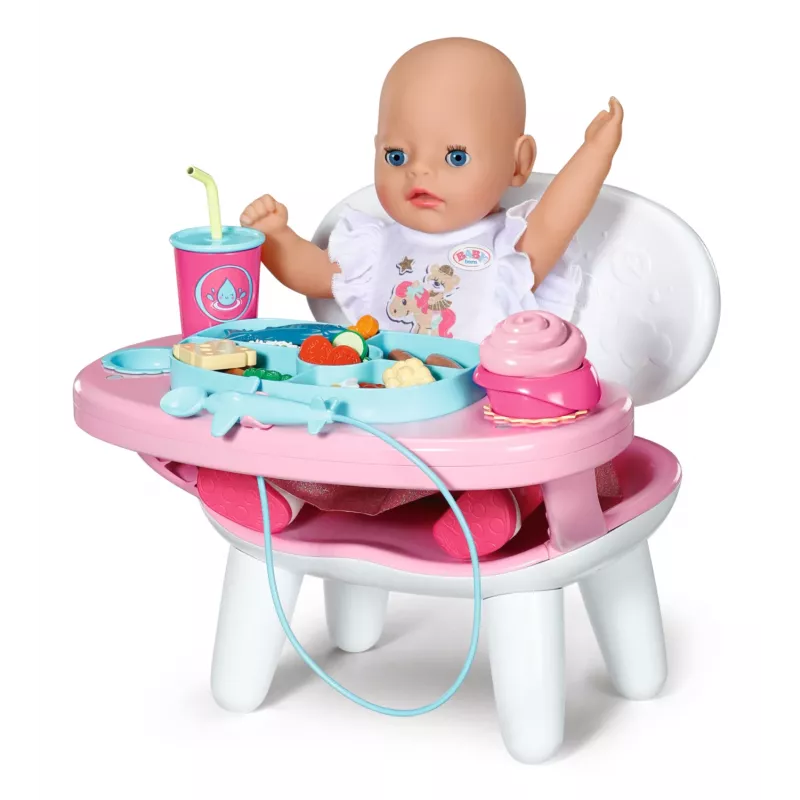 BABY born Lunchtime Table, tavolo per bambole, 3 anni, batterie necessarie, effetti sonori, effetti luminosi