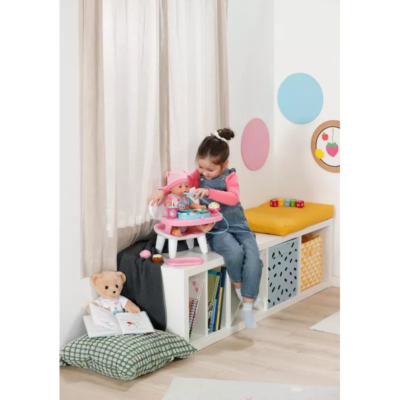 BABY born Lunchtime Table, tavolo per bambole, 3 anni, batterie necessarie, effetti sonori, effetti luminosi