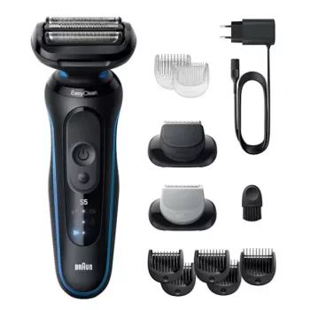 Rasoio elettrico BRAUN Series 5 52-B1650S – lama 3-fach, batteria ricaricabile Li-Ion, rasatura bagnata e asciutta, trimmer, blu