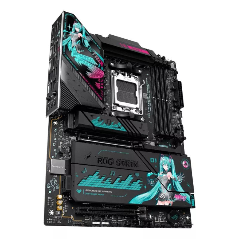 Scheda madre ASUS ROG STRIX X870E-H GAMING MIKU WIFI7 ATX per socket AM5, supporto DDR5