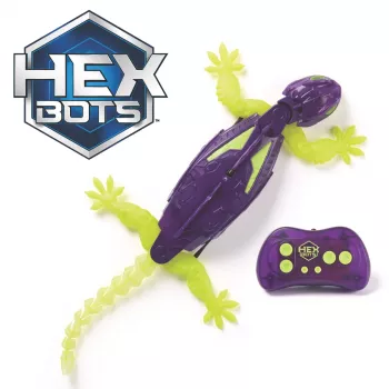 HEX BOTS Glow-in-the-Dark Gecko, robot radiocomandato ricaricabile per bambini, scala i muri per giochi e scherzi, robot RC per ragazzi e ragazze da 4 anni