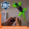 HEX BOTS Glow-in-the-Dark Gecko, robot radiocomandato ricaricabile per bambini, scala i muri per giochi e scherzi, robot RC per ragazzi e ragazze da 4 anni