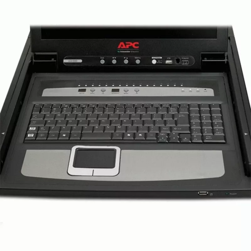 APC console LCD rack 17 pollici con switch KVM analogico 16 porte integrato