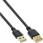 InLine cavo piatto USB 2.0 Type-A connettore maschio / femmina placcato oro nero 2m