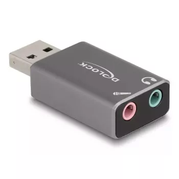 DeLOCK scheda audio USB esterna connettore maschio USB-A a 2 x 3,5 mm stereo