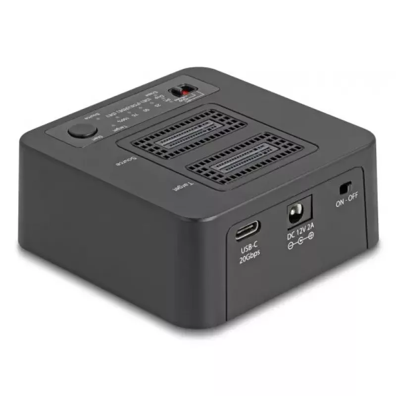DeLOCK 64300 docking station USB 3.2 Gen 2 Type-C nero SSD PCIe M.2
