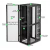 APC NetShelter SX, case server rack, Gen 2, 52U, 2436H x 800B x 1200T mm, con pareti laterali, nero