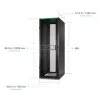 APC NetShelter SX, armadio rack networking, 48U, 2258H x 750W x 1200D mm, con pareti laterali, nero
