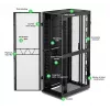 APC NetShelter SX, armadio rack networking, 48U, 2258H x 750W x 1200D mm, con pareti laterali, nero