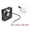 DeLOCK 67302 ventola 9,2 cm nero cuscinetto a sfere