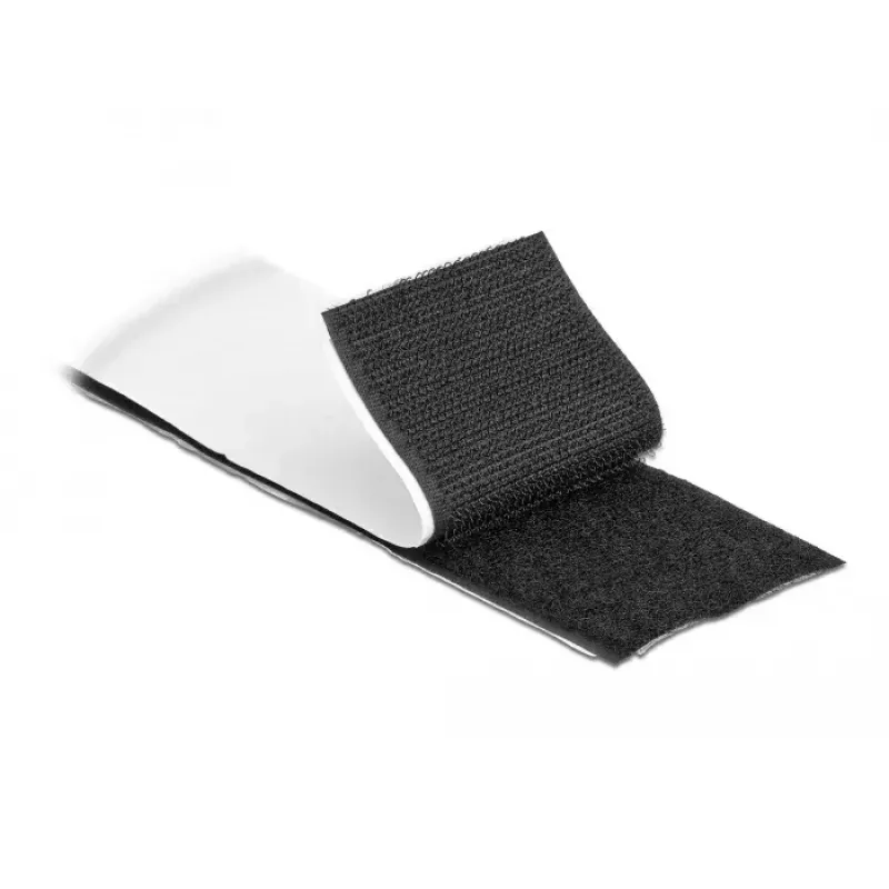 Fascia a velcro DeLOCK L 10 m x L 50 mm nera