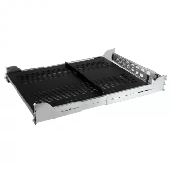 StarTech.com mensola server rack scorrevole ventilata 2U con braccio di gestione cavi - profondità di installazione regolabile da 27,7 a 31,6 pollici - 50 lb - mensola server 19