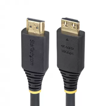 StarTech.com cavo HDMI High Speed 1m (3ft) con connettori aderenti, 4K 60Hz/1440p 144Hz, HDR10/HDCP 2.2/ARC, 18Gbps, cavo HDMI UHD per TV/monitor/display, guaina TPE