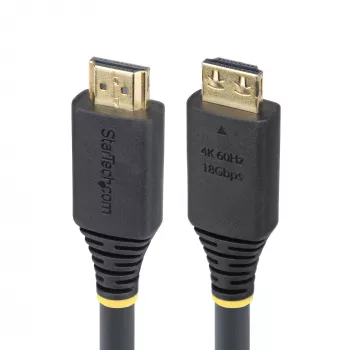 StarTech.com cavo HDMI High Speed 7 m (23 ft) con connettori antiscivolo, 4K 60Hz/1440p 144Hz, HDR10/HDCP 2.2/ARC, 18Gbps, cavo HDMI UHD per TV/monitor/schermo, guaina TPE