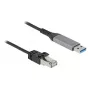 Cavo di rete DELOCK 60756, USB A su RJ-45, 2 m, 10/100/1000Base-T(X), antracite/nero
