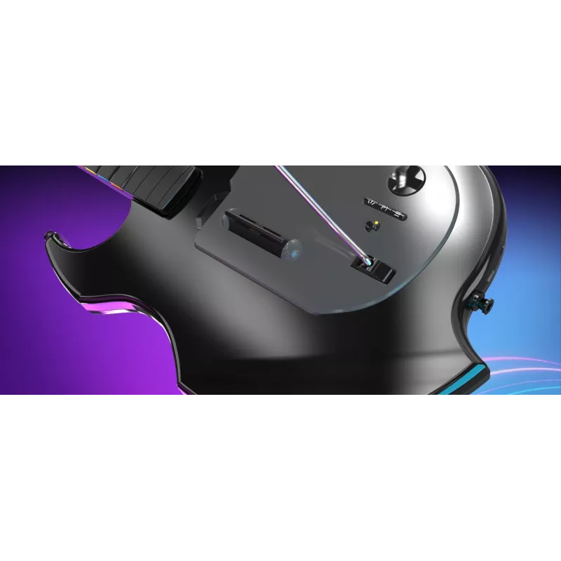 Chitarra PDP Riffmaster nero grigio senza fili PC PS4 PS5 batteria 36h