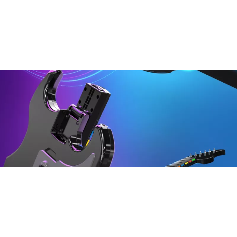Chitarra PDP Riffmaster nero grigio senza fili PC PS4 PS5 batteria 36h