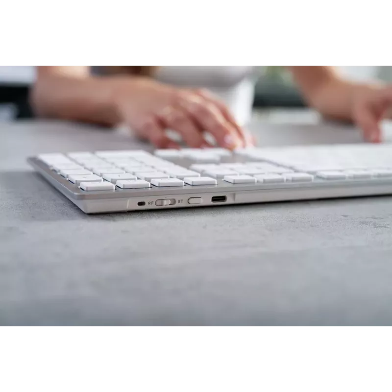 CHERRY KW 9100 tastiera sottile FOR MAC universale USB + Bluetooth QWERTY nordico argento
