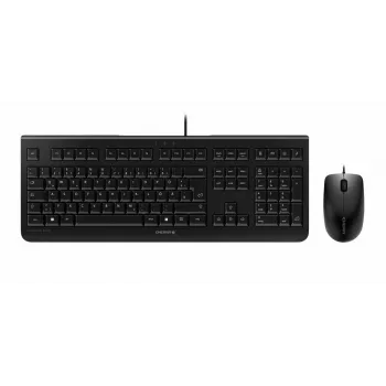 Tastiera cablata Cherry CHERRY DC 2000 full-size USB con layout QWERTZ, 109 tasti, cavo 1,8 m, nero — mouse incluso