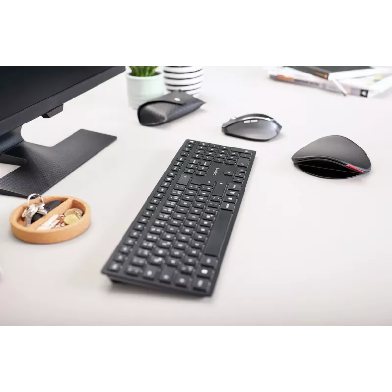 Tastiera sottile CHERRY KW 9100 universale RF wireless + Bluetooth nero