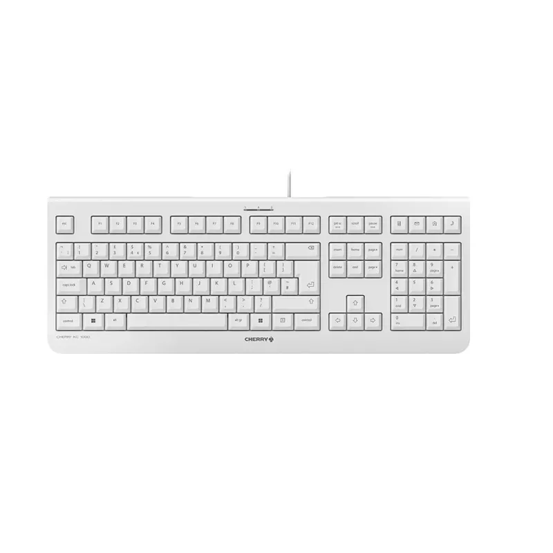 Tastiera cablata CHERRY KC 1000, grigio chiaro, USB (QWERTY – UK)